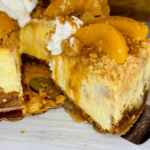 Cole's Custom Cheesecakes Peach Cobbler Cheesecake