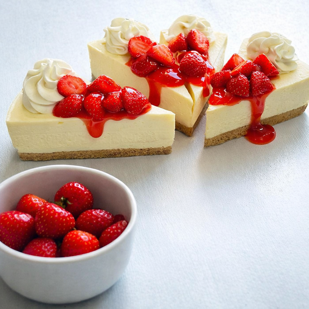 New York Style Strawberry Cheesecake - Image 2
