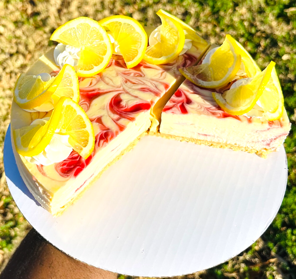 Lemon Raspberry Cheesecake - Coles Custom Cheesecakes