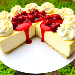 New York Style Cherry Cheesecake